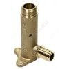 Водорозетка для PE-X труб радиальная латунь Дн 16х1/2" НР L=83мм с фланцем РОС, миниатюра — 1