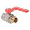 Кран шаровой латунь никель Эксперт Ду 25 Ру40 ВР/НР полнопроходной рычаг красный Dist Н123Р