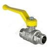 Кран шаровой латунь никель газ 11Б27фтМ Ду 20 Ру40 НР рычаг желтый VALFEX VF.270.NR3.034.N/P59