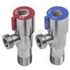 Комплект кранов нерж бытовых угловых G1/2" Ру10 НР флажок без отражателя SantechSystems, миниатюра — 0