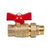 Кран шаровой латунь Эксперт Ду 25 Ру40 ВР/"американка" полнопроходной бабочка Dist 143Б — 7