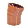Отвод НПВХ коричневый Дн 400х15гр б/нап в/к KGB Ostendorf 226200 — 1
