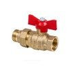 Кран шаровой латунь Эксперт Ду 25 Ру40 ВР/"американка" полнопроходной бабочка Dist 143Б, миниатюра — 3