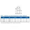 Переход PP-H на металлическую трубу сифона серый HT HTS Дн 40/40 б/нап б/к Ostendorf 111900 — 2