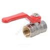 Кран шаровой латунь никель Стандарт Ду 20 Ру40 ВР полнопроходной рычаг красный Dist Н312Р, миниатюра — 14