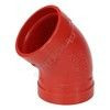 Отвод (колено) под муфту 45гр грувлок ковкий чугун XGQT04 Ду100 (Дн114) Ру25 JIANZHI, миниатюра — 1