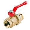 Кран шаровой латунь Стандарт 222 аналог 11б27п1 Ду 32 Ру16 ВР/"американка" полнопроходной рычаг красный ГАЛЛОП 0103174